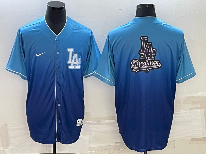 Men's Los Angeles Dodgers Blue Team Big Logo Cool Base Stitched Baseball Jersey Men's Los Angeles Dodgers Blue Team Big Logo Cool Base Stitched Baseball Jersey